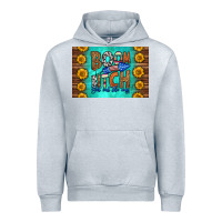 Heather Grey boom bitch get out the way skinny metal can holder Urban Hoodie - HRA Design Shop