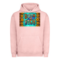 Pigment Salmon boom bitch get out the way skinny metal can holder Urban Hoodie - HRA Design Shop