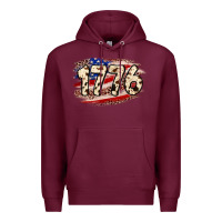 Burgundy 4th of July 1776 Premium Hoodie - Neo Western