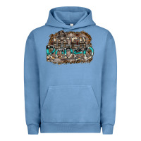Pigment Pebble Blue deer rodeo Urban Hoodie - SublimationCraftShop