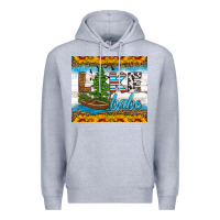 Heather Grey lake babe tumbler Premium Hoodie - HRA Design Shop