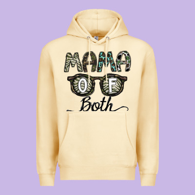 Mama Of Both Premium Hoodie Designed By Cowhidedigitalart