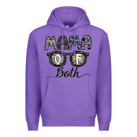 Purple mama of both Premium Hoodie - CowhideDigitalArt