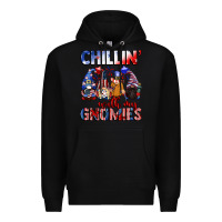 Black Chillin' with my gnomies 4th of July Premium Hoodie - CowGirlArtShop