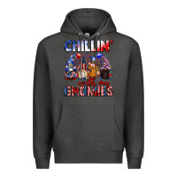 Charcoal Heather Chillin' with my gnomies 4th of July Premium Hoodie - CowGirlArtShop