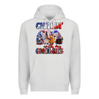 Dove Grey Chillin' with my gnomies 4th of July Premium Hoodie - CowGirlArtShop