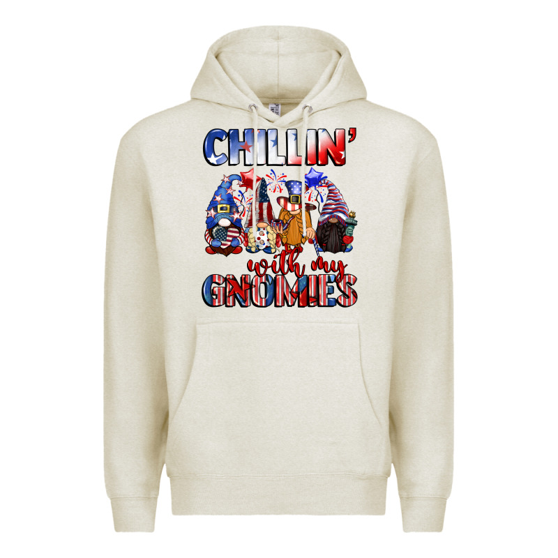 Chillin' With My Gnomies 4th Of July Premium Hoodie by CowGirlArtShop | Teevron