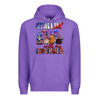 Purple Chillin' with my gnomies 4th of July Premium Hoodie - CowGirlArtShop