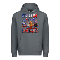 Rock Chillin' with my gnomies 4th of July Premium Hoodie - CowGirlArtShop