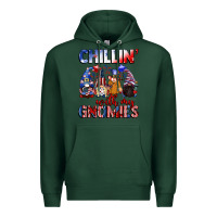 Sports Green Chillin' with my gnomies 4th of July Premium Hoodie - CowGirlArtShop