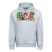 Heather Grey Love Easter gnome Easter Day Urban Hoodie - CowGirlArtShop