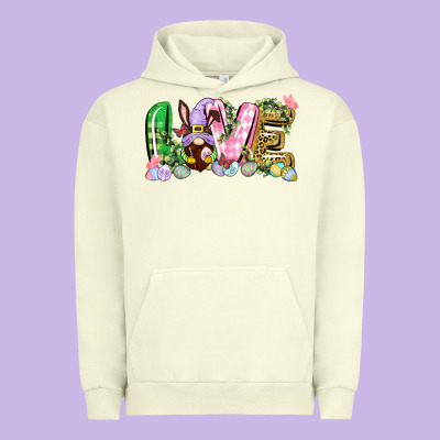 Love Easter Gnome Easter Day Urban Hoodie Designed By Cowgirlartshop