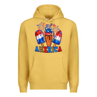 Antique Gold 4th of July America ice creams Premium Hoodie - Neo Western