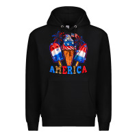 Black 4th of July America ice creams Premium Hoodie - Neo Western
