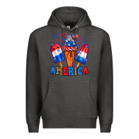 Charcoal Heather 4th of July America ice creams Premium Hoodie - Neo Western
