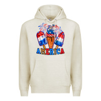 Oatmeal Heather 4th of July America ice creams Premium Hoodie - Neo Western