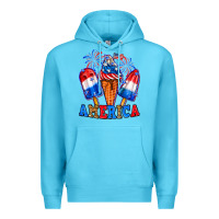 Ocean Blue 4th of July America ice creams Premium Hoodie - Neo Western