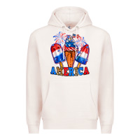 Pale Pink 4th of July America ice creams Premium Hoodie - Neo Western