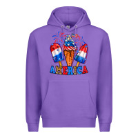 Purple 4th of July America ice creams Premium Hoodie - Neo Western