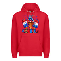 Red 4th of July America ice creams Premium Hoodie - Neo Western