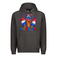 Smoke 4th of July America ice creams Premium Hoodie - Neo Western