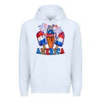 White 4th of July America ice creams Premium Hoodie - Neo Western