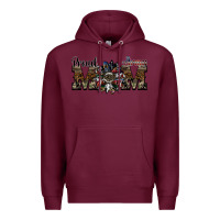 Burgundy proud army mom Premium Hoodie - SublimationCraftShop