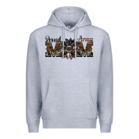 Heather Grey proud army mom Premium Hoodie - SublimationCraftShop