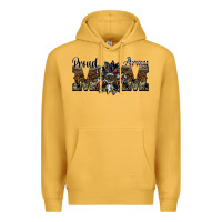 Mustard proud army mom Premium Hoodie - SublimationCraftShop