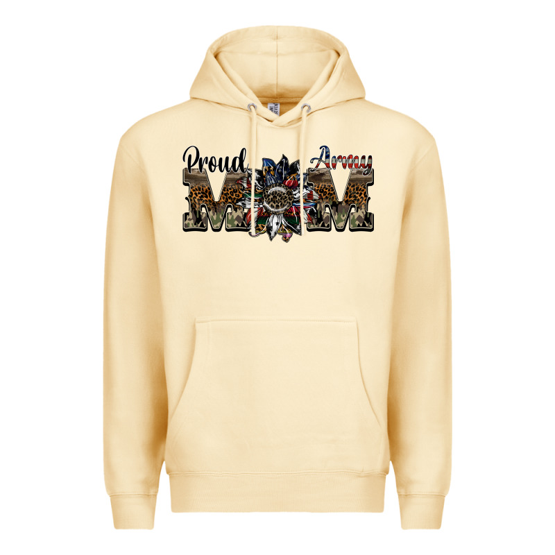 Proud Army Mom Premium Hoodie by SublimationCraftShop | Teevron