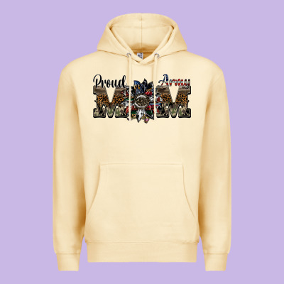 Proud Army Mom Premium Hoodie Designed By Sublimationcraftshop