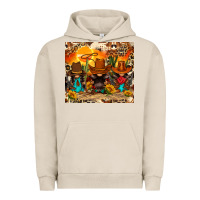 Pigment French Oak western gnomies Urban Hoodie - FaDigitalArtStudio