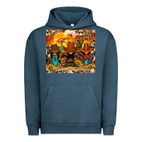 Pigment Midnight Navy western gnomies Urban Hoodie - FaDigitalArtStudio