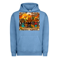 Pigment Pebble Blue western gnomies Urban Hoodie - FaDigitalArtStudio