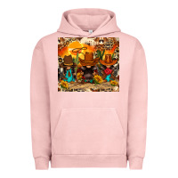 Pigment Salmon western gnomies Urban Hoodie - FaDigitalArtStudio