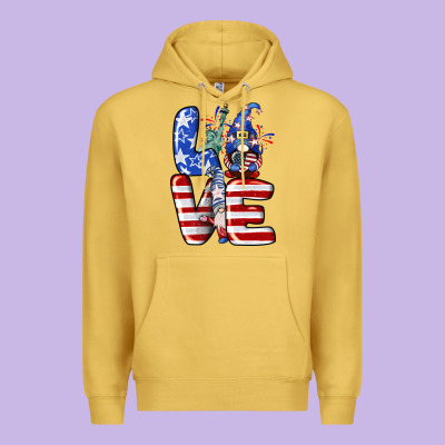 Love 4th Of July With Gnomes 4th Of July Premium Hoodie Designed By Cowgirlartshop