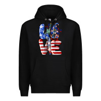 Black Love 4th of July with gnomes 4th of july Premium Hoodie - CowGirlArtShop