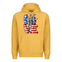 Mustard Love 4th of July with gnomes 4th of july Premium Hoodie - CowGirlArtShop
