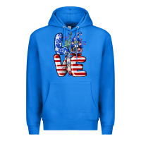 True Royal Love 4th of July with gnomes 4th of july Premium Hoodie - CowGirlArtShop