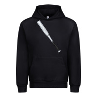 Black white wooden softball bat Urban Hoodie - FaDigitalArtStudio