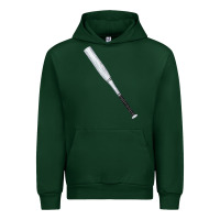 Forest Green white wooden softball bat Urban Hoodie - FaDigitalArtStudio