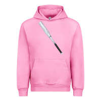 Fuchsia Pink white wooden softball bat Urban Hoodie - FaDigitalArtStudio
