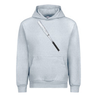Heather Grey white wooden softball bat Urban Hoodie - FaDigitalArtStudio