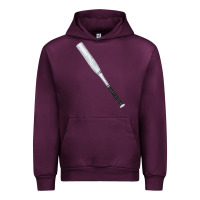 Mauve Wine white wooden softball bat Urban Hoodie - FaDigitalArtStudio