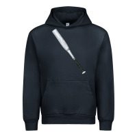 Navy white wooden softball bat Urban Hoodie - FaDigitalArtStudio