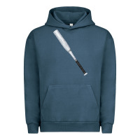 Pigment Midnight Navy white wooden softball bat Urban Hoodie - FaDigitalArtStudio