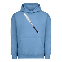 Pigment Pebble Blue white wooden softball bat Urban Hoodie - FaDigitalArtStudio