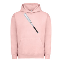 Pigment Salmon white wooden softball bat Urban Hoodie - FaDigitalArtStudio