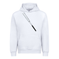 White white wooden softball bat Urban Hoodie - FaDigitalArtStudio