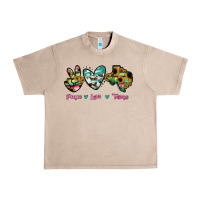 French Oak Peace Love Texas Urban Heavy Tee - RanaPortraitStore